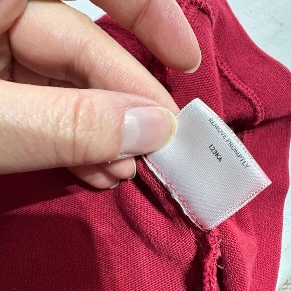 Eileen Fisher Womens Mock Neck Stretch Long Sleeve Zip Up Jacket Red Size Medium - Picture 8 of 8